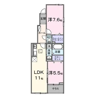 ソラリス【1階】の間取り