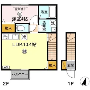 COZY COURTII(コージーコート)【2階】の間取り