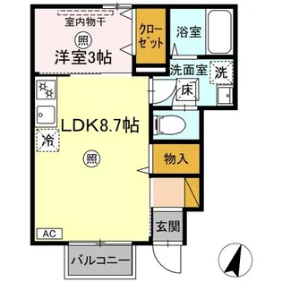 COZY COURTII(コージーコート)【1階】の間取り