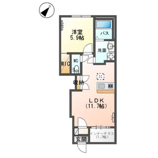 アンソレイユ26【1階】の間取り