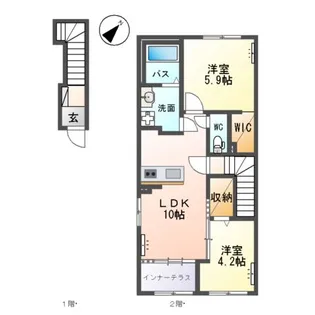 アンソレイユ26【2階】の間取り