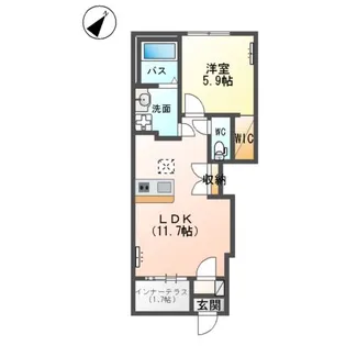 アンソレイユ26【1階】の間取り