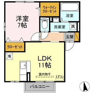 グランモア東台【2階】の間取り