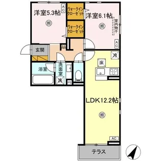 SERENVITA MATSUSHIRO(セレウィータ マツシロ【1階】の間取り