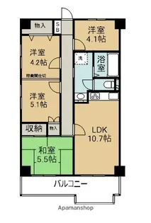 ルックハイツ藤代A棟【9階】の間取り