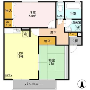エルクレール D【2階】の間取り