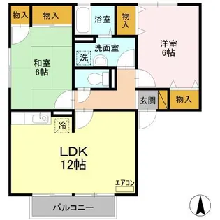 エルクレール D【1階】の間取り