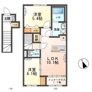 シャインスターアイズ【2階】の間取り