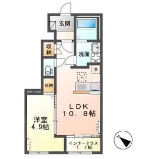 つくば市大角豆アパート(仮【1階】の間取り