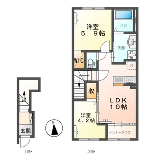 ハレレア【2階】の間取り