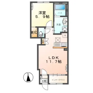 ハレレア【1階】の間取り