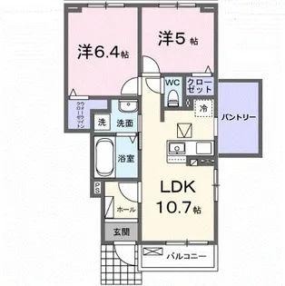 ポルトⅡ【104号室】の間取り
