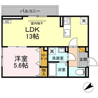 DーINVEST栄町【305号室】の間取り