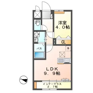 つくば市酒丸アパート(仮【1階】の間取り