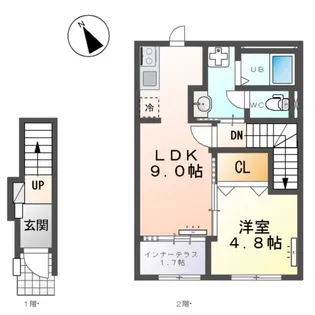 大曽根原町アパート②(仮【2階】の間取り