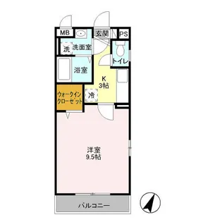 ベルフィーユ吾妻【3階】の間取り