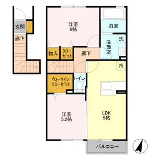 ELAN(エラン)【203号室】の間取り