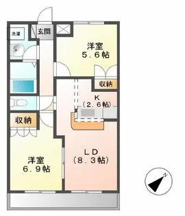 ウイングコート【1階】の間取り