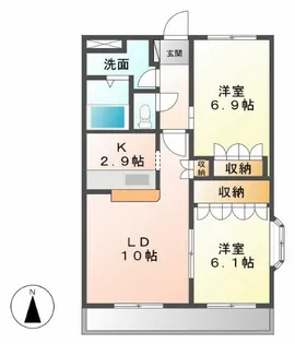 ビレッジコート【2階】の間取り