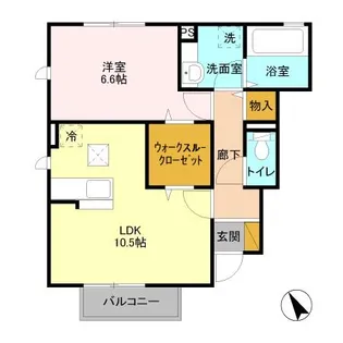 アムール【1階】の間取り