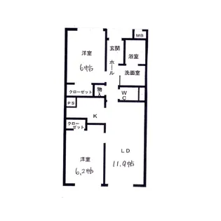 グランメゾン プラム【2階】の間取り