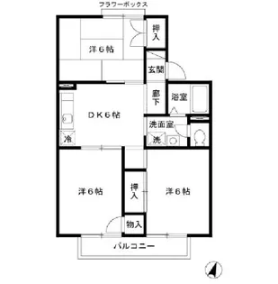 セジュール飯田【1階】の間取り
