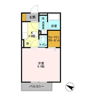 ヒカリクレール【1階】の間取り
