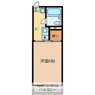 下村アパート【203号室】の間取り