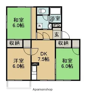 カーサルピナスB棟【2階】の間取り