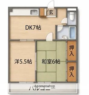 第2エステート寺田【2階】の間取り