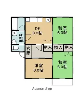 ラックスハイム【102号室】の間取り