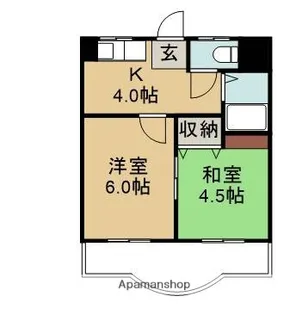 フジビル佐貫【408号室】の間取り