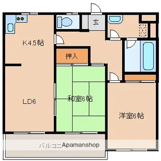 ウェイビィ森田Ⅰ【201号室】の間取り