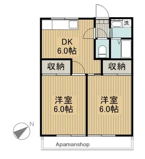 ロイヤルガーデン戸頭【205号室】の間取り