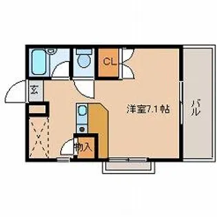 オーブドゥ松葉【103号室】の間取り