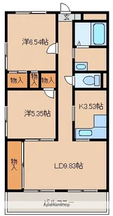 オーブドゥ長山【202号室】の間取り