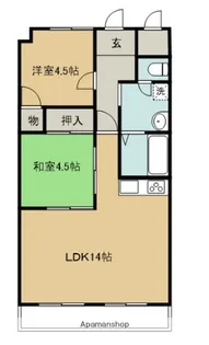 ル・マ・デュ・キャルム【4階】の間取り