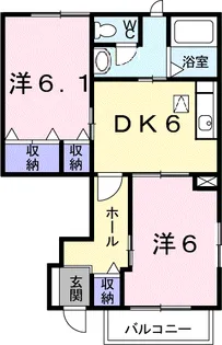 フラワーA【1階】の間取り