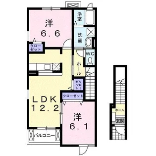 スモール・ファウンテン・パーク【2階】の間取り