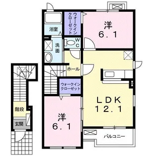 サンライズ・ヒルズA【2階】の間取り