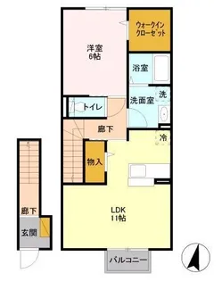 ヒルズ【203号室】の間取り