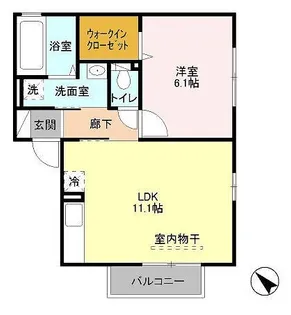 ヴィラ・ロワール【102号室】の間取り