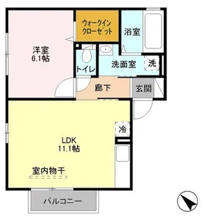 ヴィラ・ロワール【101号室】の間取り