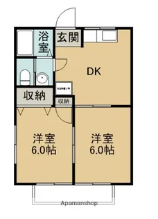 けやき台ハイツ【202号室】の間取り