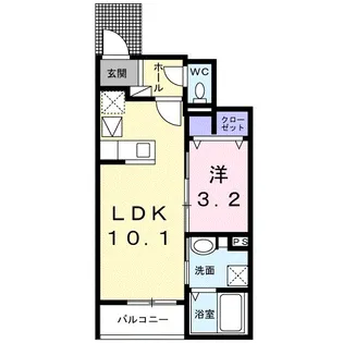 ボヌール・アイ【1階】の間取り