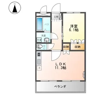 シャトーコリーヌ【2階】の間取り