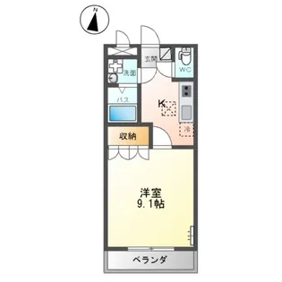 レジデンス弐番館【102号室】の間取り