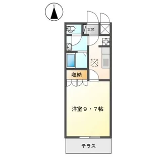 フラワーハイツ龍ヶ崎【102号室】の間取り