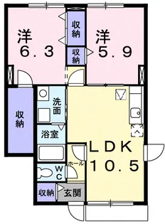 リファインドB【1階】の間取り