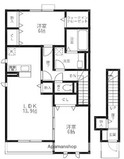 グランシャリオ B棟【2階】の間取り